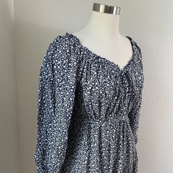 NEW Old Navy Womens Large Floral Peasant Long Sleeve Dress Cottagecore - Picture 2 of 13